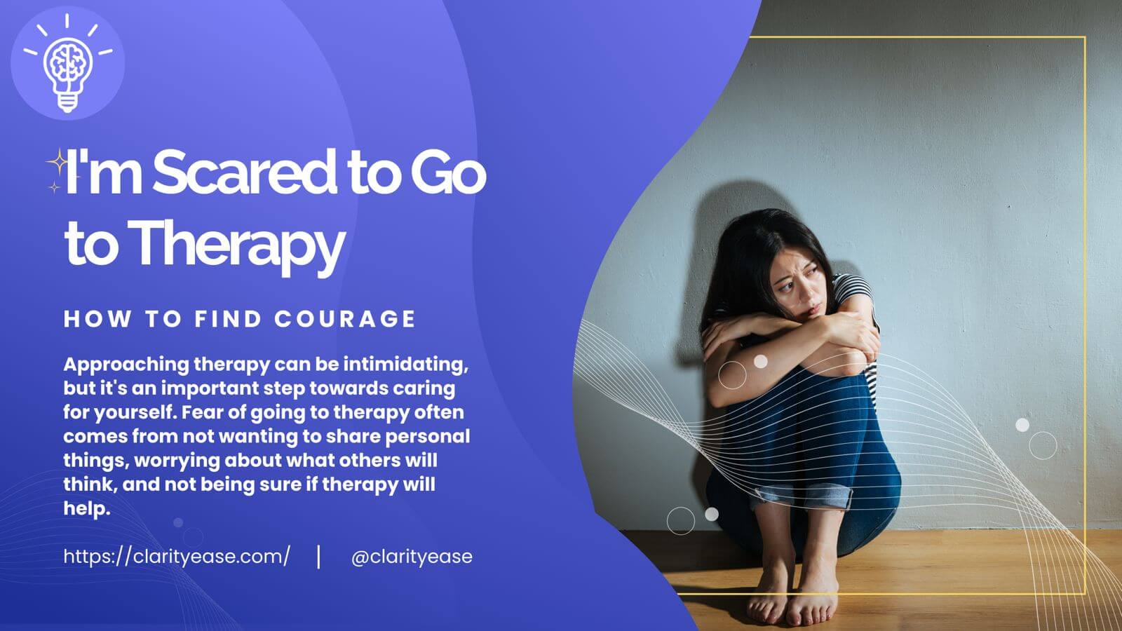 blog post banner scared to go to therapy photo of girl on floor because she is scared to go to therapy